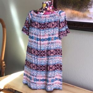 Boho Off shoulder mini dress